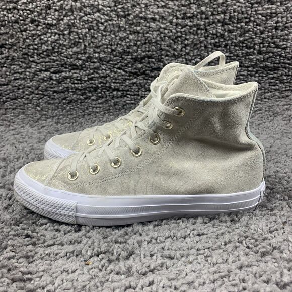Converse Chuck Taylor All Star Hi Women's 7 Shoes Buff-Buff-White 557937C - Picture 1 of 8